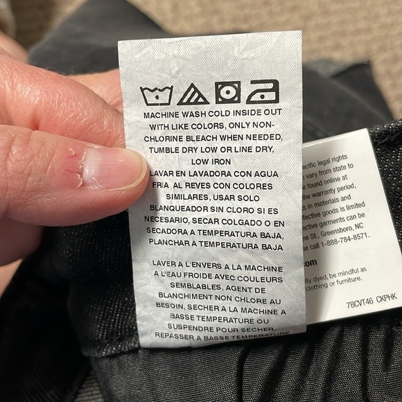 Lee high-rise relaxed fit no stretch soft black fade wash shorts in 14M - Picture 6 of 7